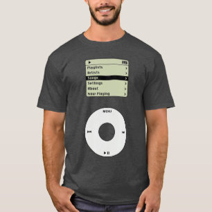 Retro MP3-spelare Pod Musicech Kostym vänner retr T Shirt