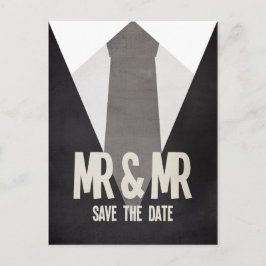 Retro Mr & Mr kostym slips Gay Spara datum Postkor Meddelande Vykort