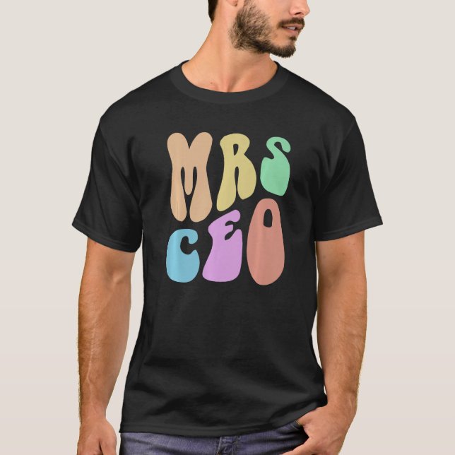Retro MRS CEO Makfe MAMMA Small Business Owner Mam T Shirt (Framsida)
