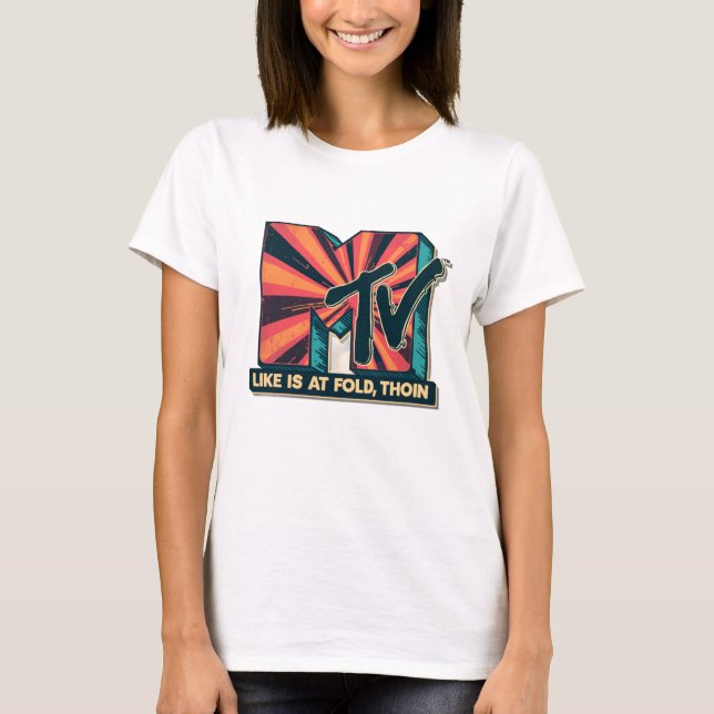 Retro MTV Classic Logotyp T-Shirt (Framsida)