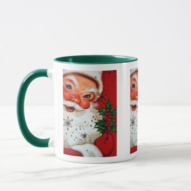 retro mugg för vintagejulSanta helgdag (Vänster)