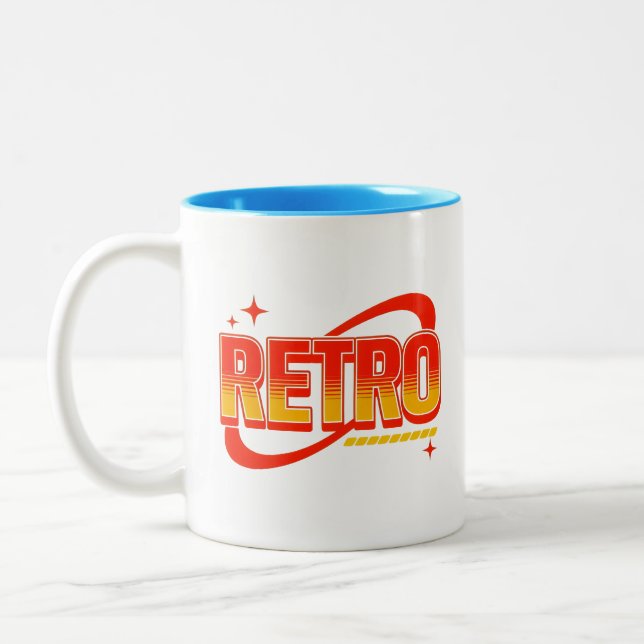 Retro mugg. Två-Tonad mugg (Vänster)