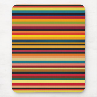 Retro Multicoloured Stripe Modern Mouse Pad  Musmatta