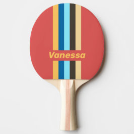 Retro Murmur Pin Randig med namn Pingisracket