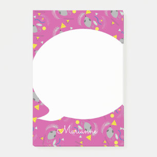 Retro Mus Ost Rosa Post-it-lappar Post-it Block
