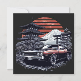 Retro Muscle Car Julkort