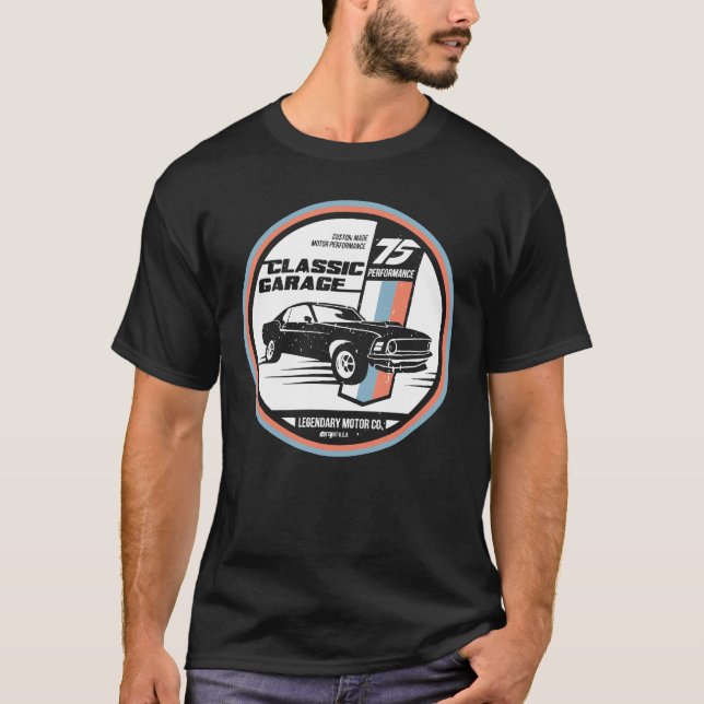 Retro Muscle Car Revival T-shirt (Framsida)