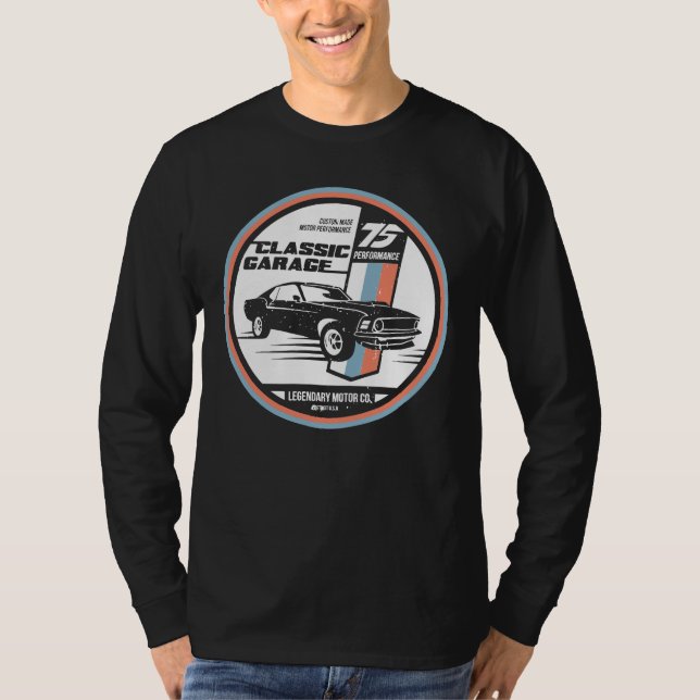 Retro Muscle Car Revival T-shirt (Framsida)