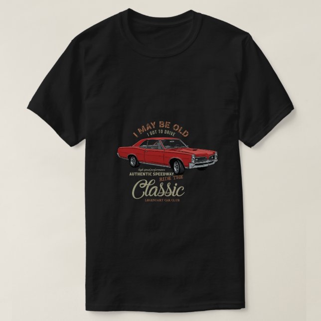 Retro Muscle Car Vintage Design T-Shirt (Design framsida)