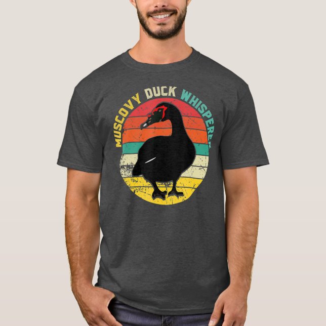 Retro Muscovy Anka Whisperer Funny Farmer Anka T Shirt (Framsida)