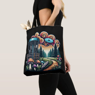 Retro Mushroom and Disk Golf Course Ai Art Tygkasse