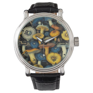 Retro Mushroom Art Watch - Natur uppfyller kraven Armbandsur