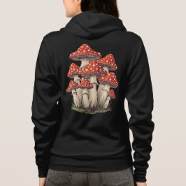 Retro Mushroom Cluster Art - Women’s Zip-Up Hoodie T Shirt