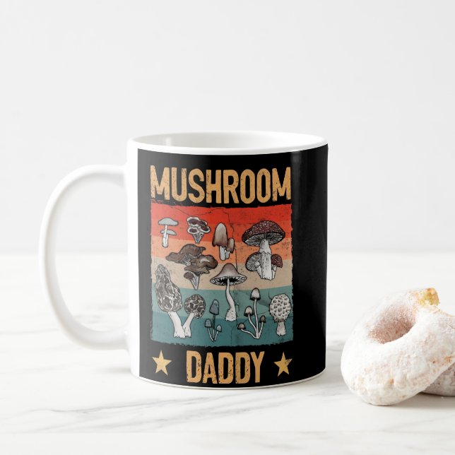 Retro Mushroom pappa Mycology Fungi Foraging Älska Kaffemugg (Med munk)