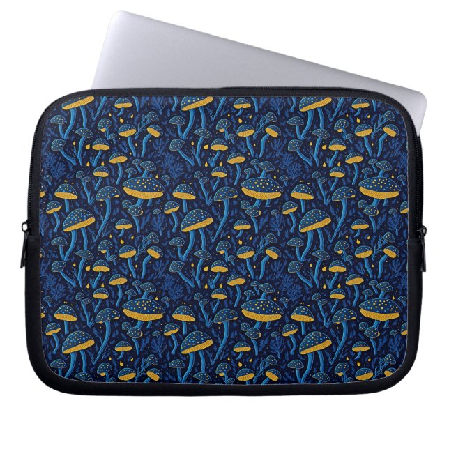Retro Mushroom Vibes Laptop Fodral (Framsidan)