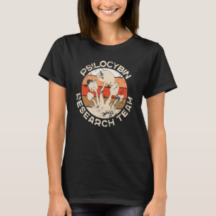 Retro Mushroom Vintage Psilocybin Research Team T Shirt