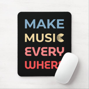 Retro Music Älskare Gift - Gör musik överallt Musmatta