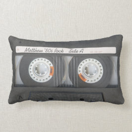 Retro Music Cassette Mix Tape Anpassningsbar Text Lumbarkudde