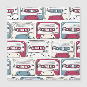 Retro Music Cassettes: Sten Background Mönster
