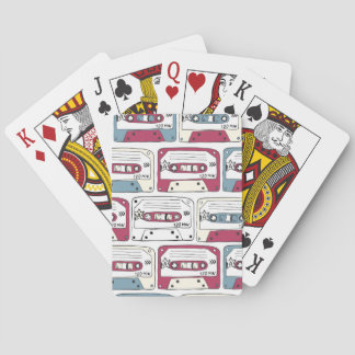 Retro Music Cassettes: Sten Background Mönster Casinokort