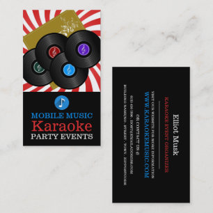 Retro Music Design, Karaoke Event Organizer Visitkort
