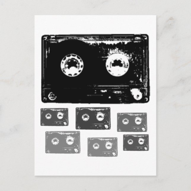 Retro Music Design! Vykort (Framsida)