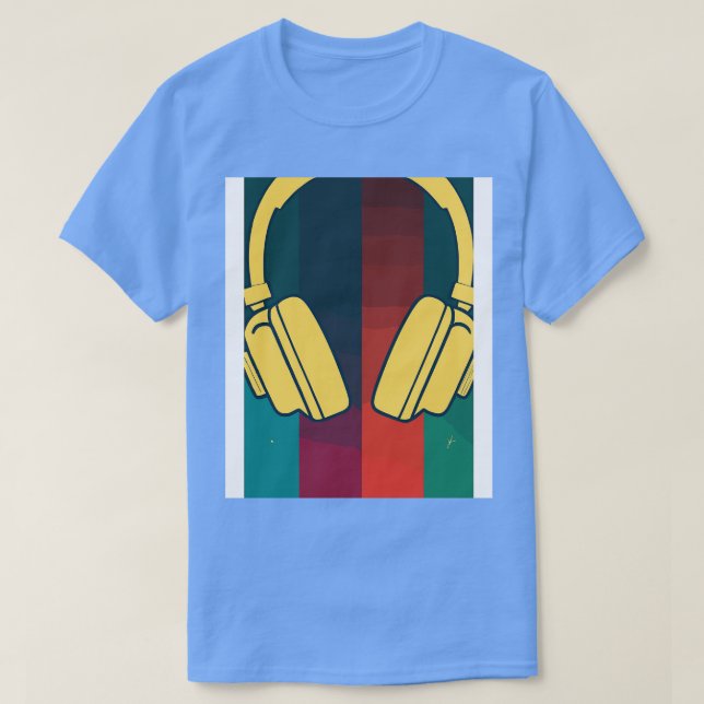 Retro Music DJ-hörlurar 1 T Shirt (Design framsida)