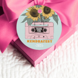 Retro Music Festival Dance Party Gåvor Etiketter