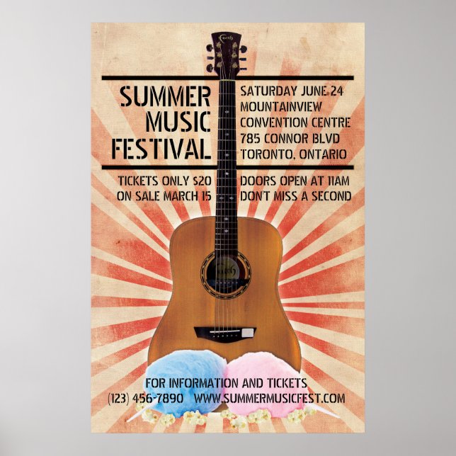 Retro Music Festival Poster (Framsidan)