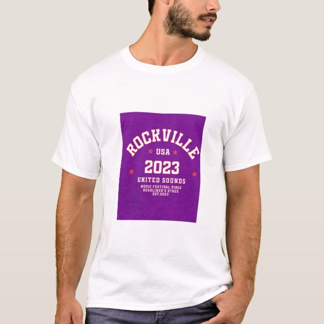 Retro Music Festival T-Shirt Design (Framsida)