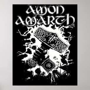 Retro Music Gift för Amon Amarth Kärlek Fläkt Poster