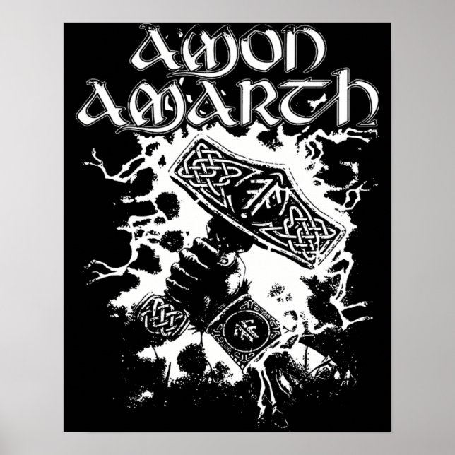 Retro Music Gift för Amon Amarth Kärlek Fläkt Poster (Framsidan)