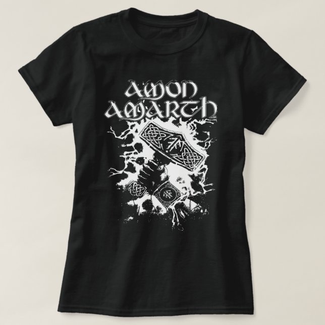 Retro Music Gift för Amon Amarth Kärlek Fläkt T Shirt (Design framsida)