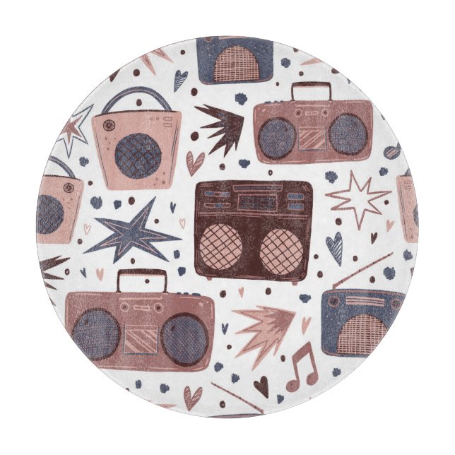 Retro Music Seamless Vintage Mönster. (Framsidan)