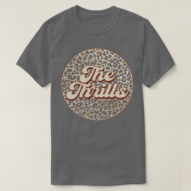 Retro Music Thrills Personlig Circle Birth i Namn T Shirt (Design framsida)