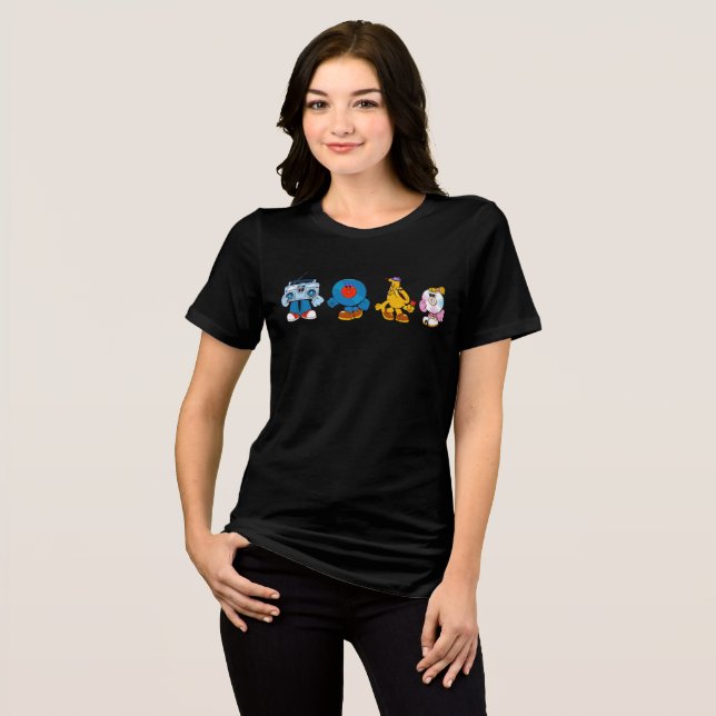 Retro Music Vibes Tri-Blend Tee (Framsida Full)