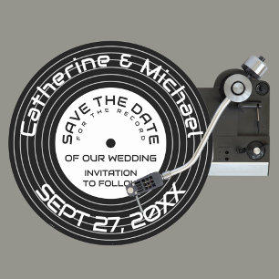 Retro Music Vinyl-post unik Spara datum Datumet