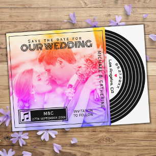 Retro Music Vinyl Record Cover Spara datum Datumet