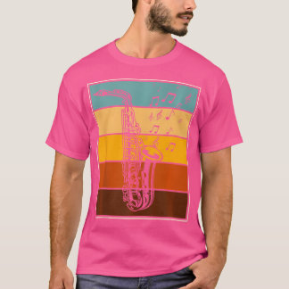 Retro Musical Instrument Saxophonist Jazz Musician T Shirt