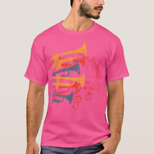 Retro Musician Marching Band Trumpet Player Trumpe T Shirt