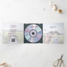 Retro musik CD-album bröllop