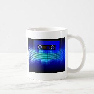 Retro musik kaffemugg