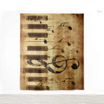 Retro musik noter och piano