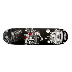 Retro musikdäck old school skateboard bräda 21,6 cm