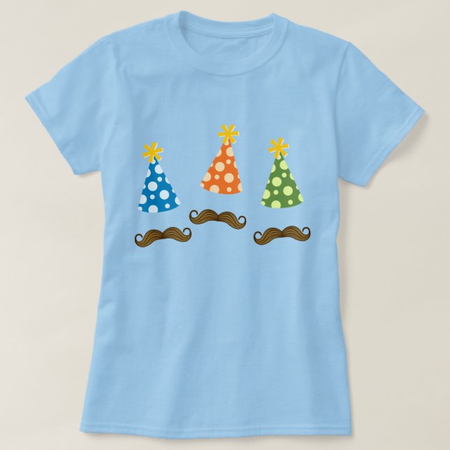 Retro Mustache Party Tee (Design framsida)