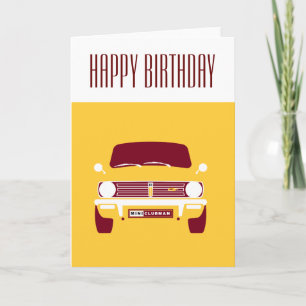 Retro Mustard Gult Classic Mini Clubman Kort