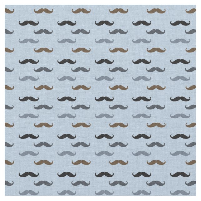 Retro mustascher för svart bruna blått tyg (Närbild)