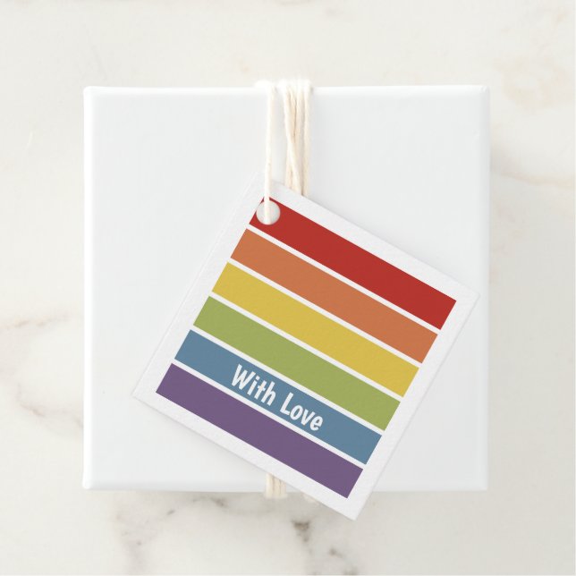 Retro MUT Personlig Färg med Kärlek regnbåge Gåvor Etiketter (På plats)