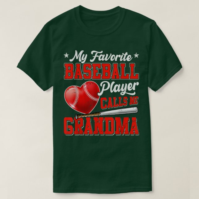 Retro My Favorite Baseball Player kallar mig mormo T Shirt (Design framsida)