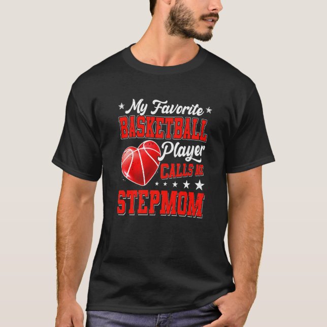 Retro My Favorite Basketball Player anropar mig St T Shirt (Framsida)